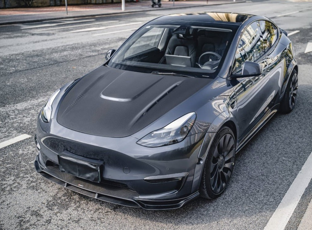 Tesla Model Y Carbon Fiber Hood Bonnet Teslauaccessories