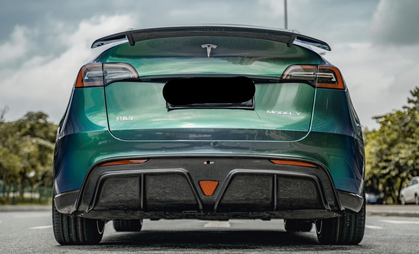 Tesla Model Y Carbon Fiber Rear Spoiler Ver.2 Teslauaccessories