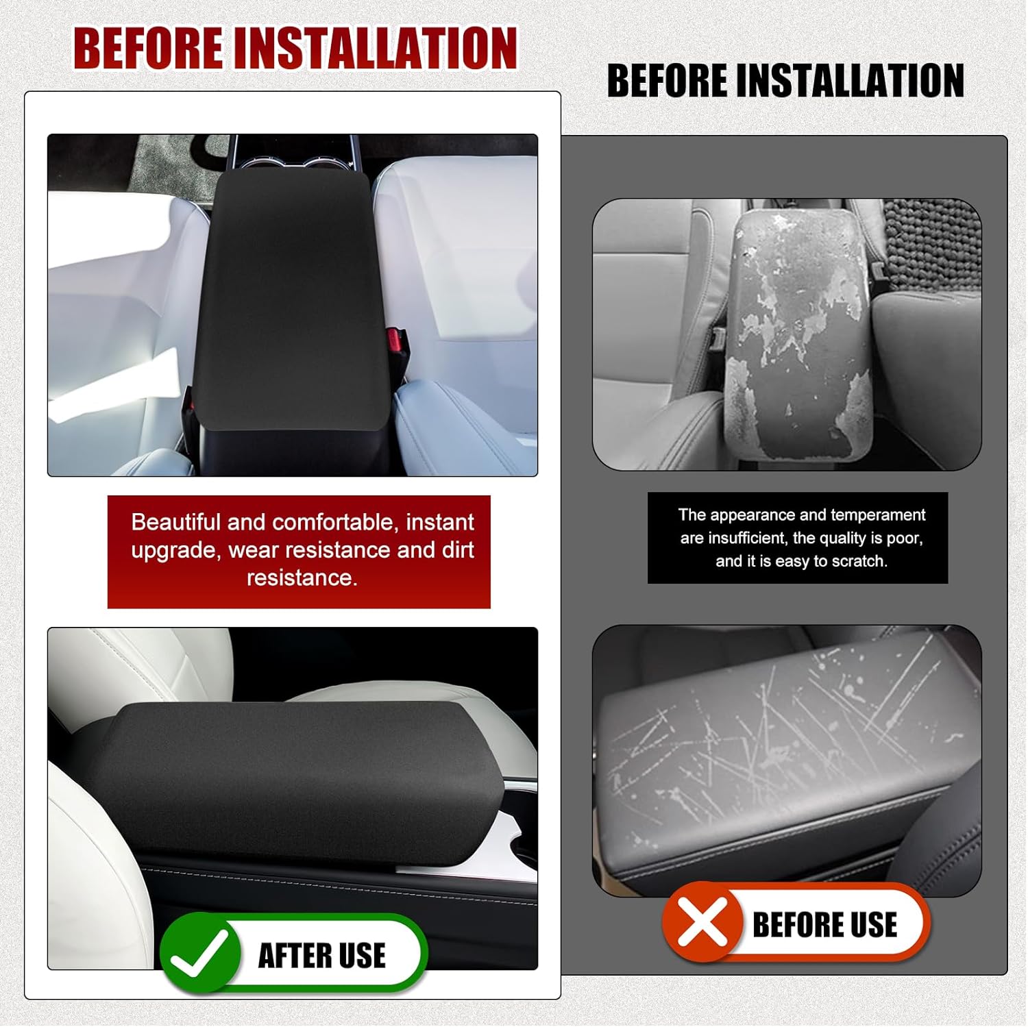 Waterproof Car Armrest Cover for Tesla Model 3/Y Teslauaccessories