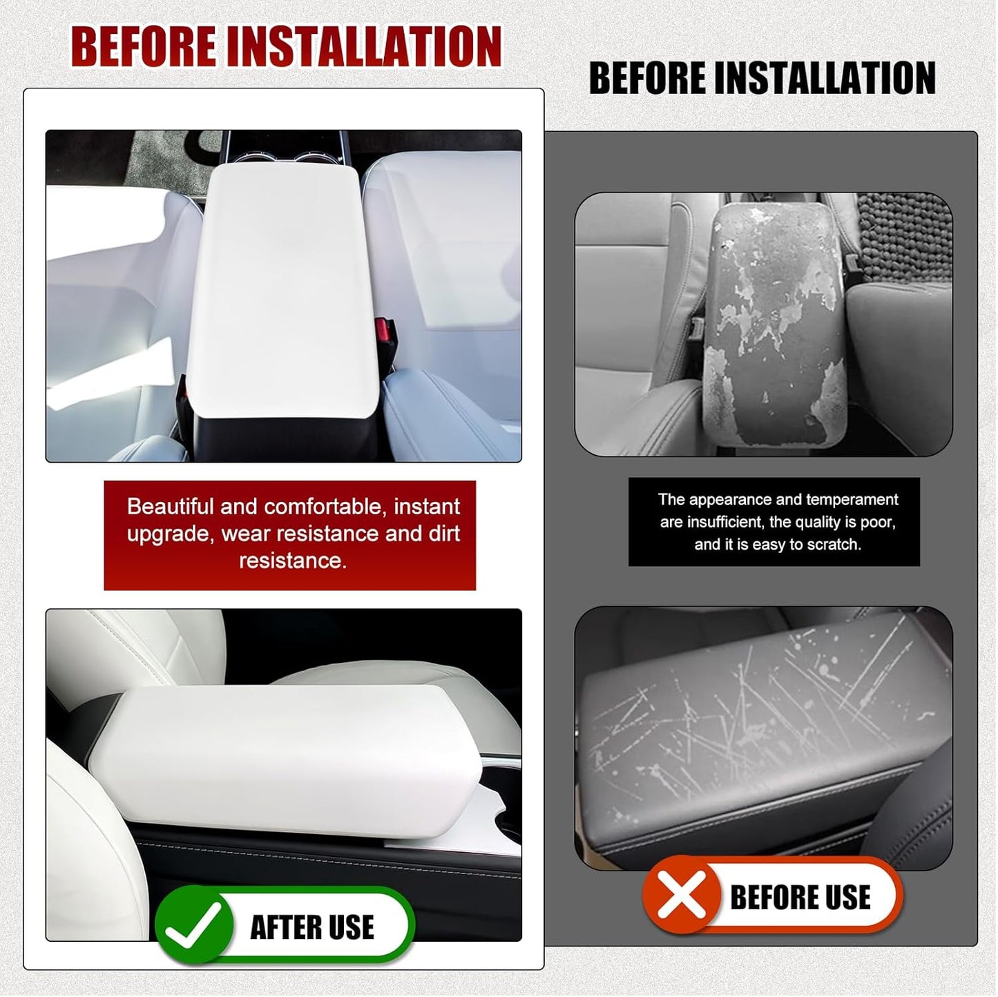 Waterproof Car Armrest Cover for Tesla Model 3/Y Teslauaccessories