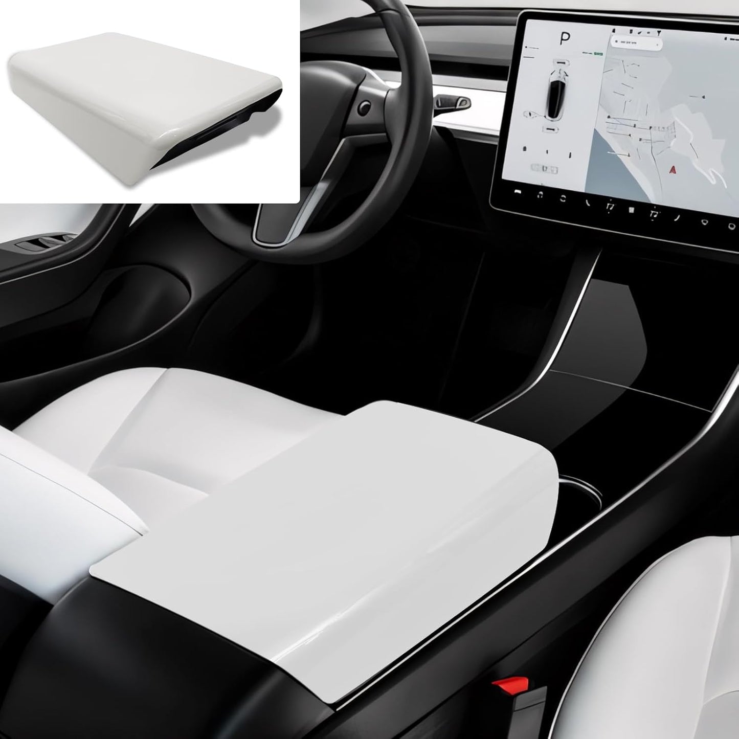 Waterproof Car Armrest Cover for Tesla Model 3/Y Teslauaccessories