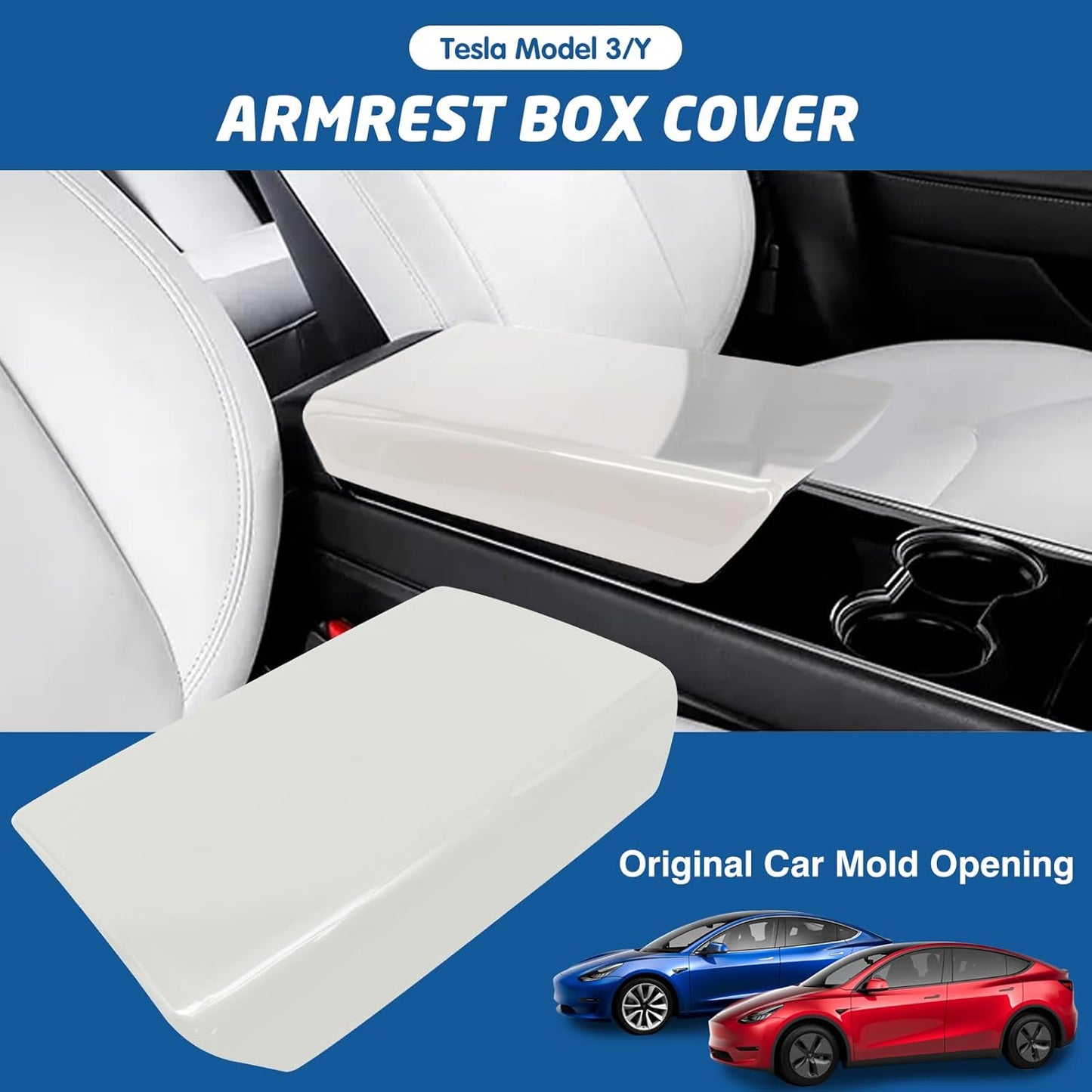 Waterproof Car Armrest Cover for Tesla Model 3/Y Teslauaccessories