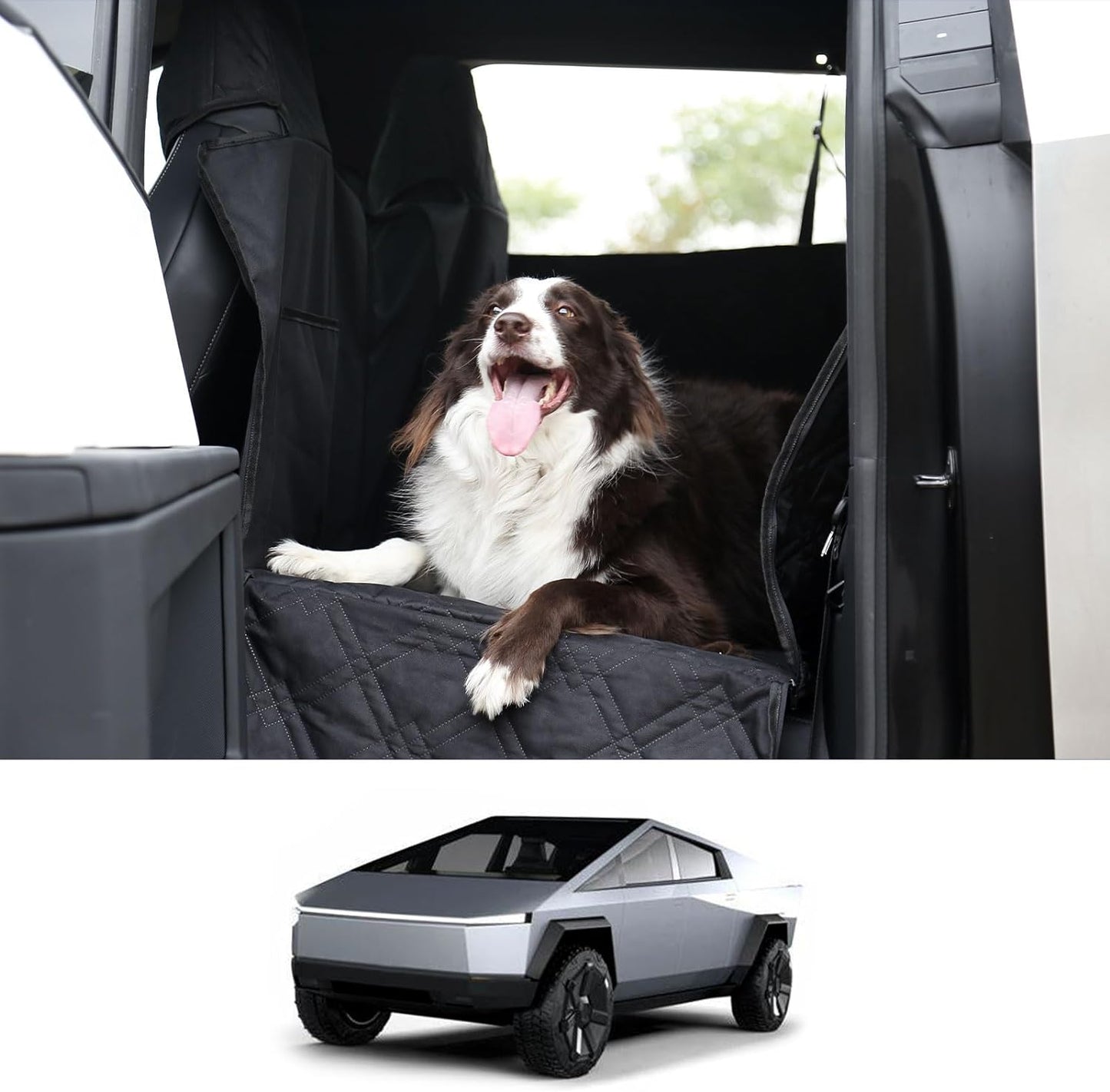 Waterproof Dog Seat Cover Pet Rear Seat Mat for Tesla Cybertruck Teslauaccessories