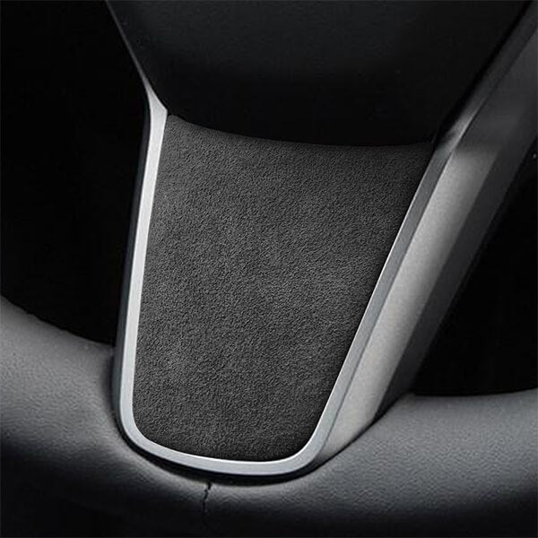 Alcantara Tesla Steering Wheel Wrap Cover Kit for Model 3/Y (2017-2023) Teslauaccessories