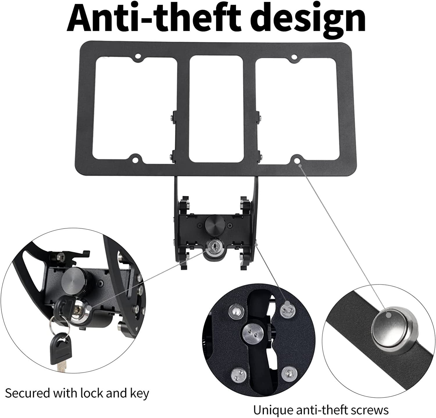 Anti-Theft No Drill License Plate Holder for Tesla Model 3/Y Teslauaccessories