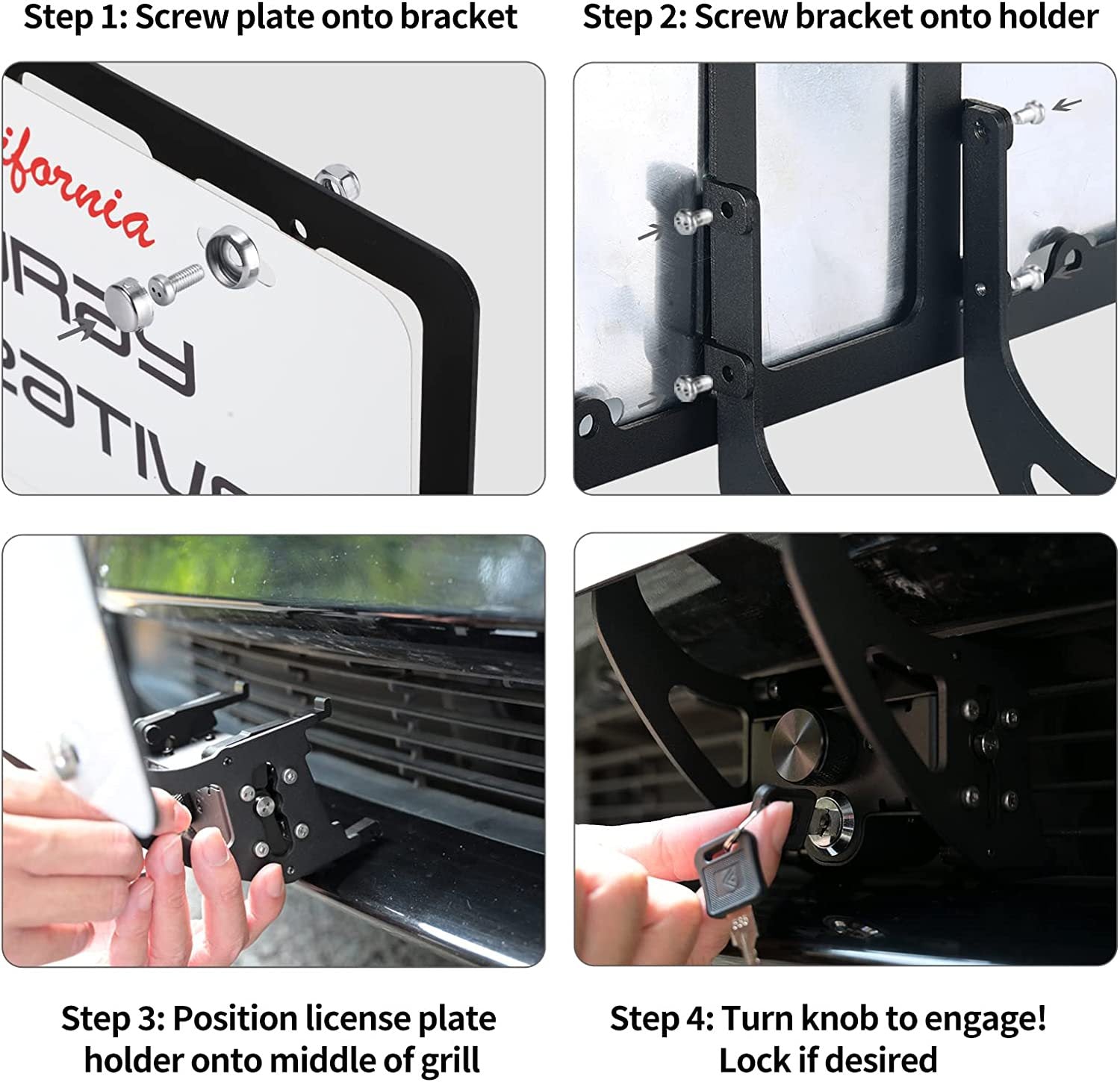 Anti-Theft No Drill License Plate Holder for Tesla Model 3/Y Teslauaccessories