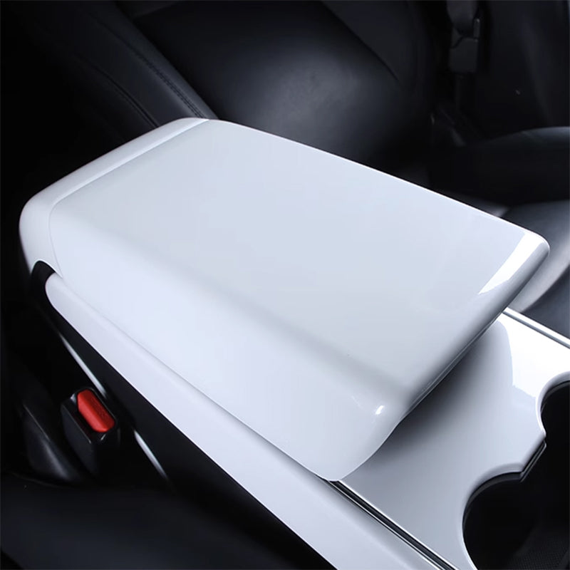 Carbon Fiber Center Armrest Cover for Tesla Model 3 Model Y Teslauaccessories