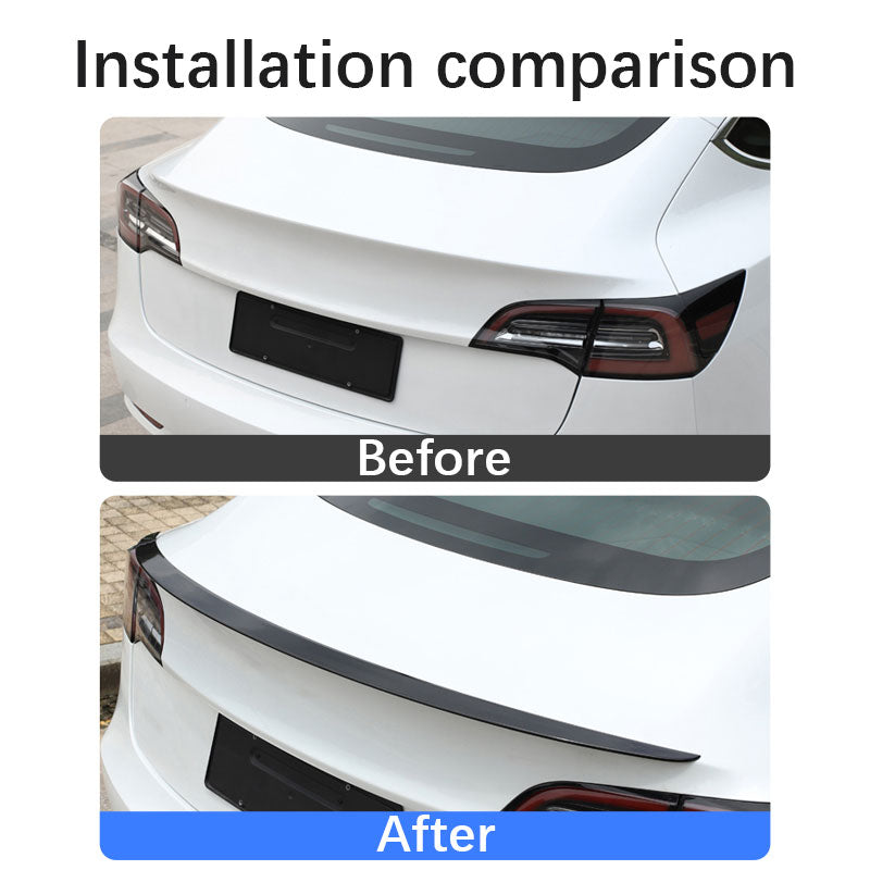 Carbon Fiber Rear Spoiler Wing For Tesla Model Y 3 Teslauaccessories