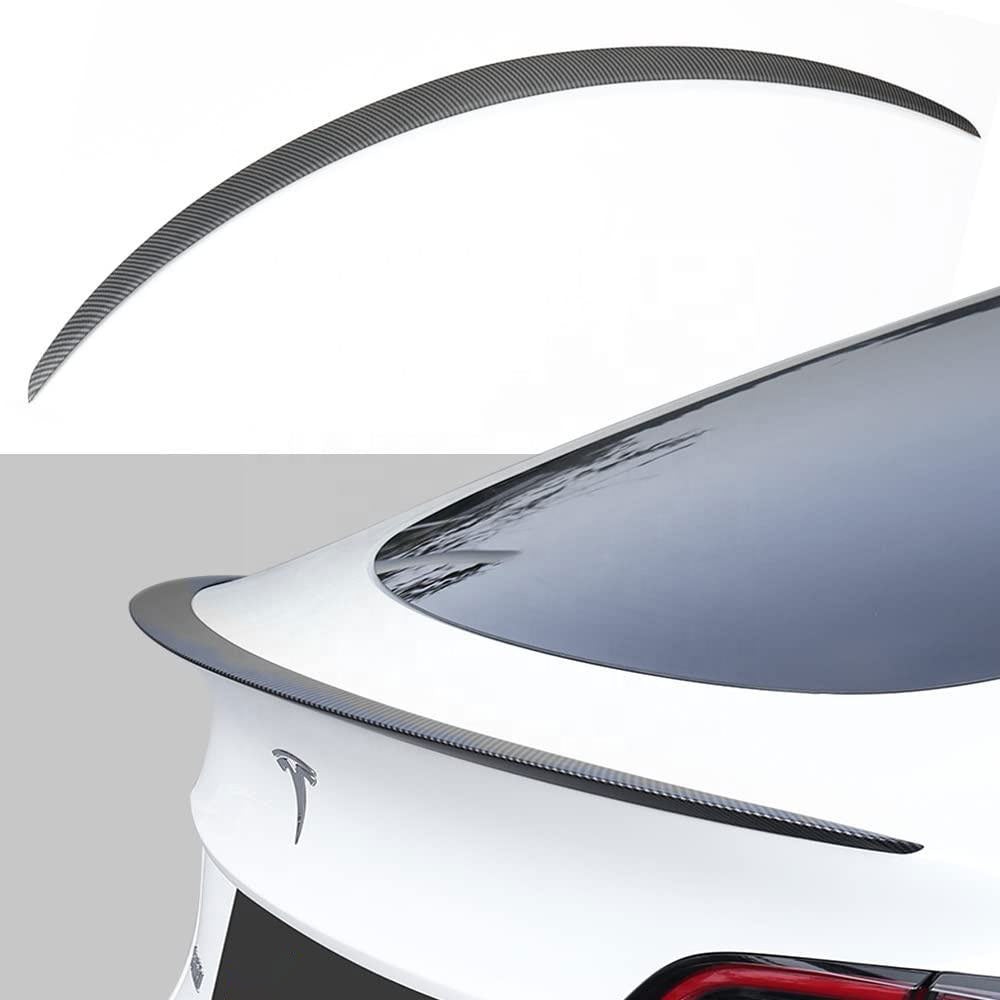 Carbon Fiber Rear Spoiler Wing For Tesla Model Y 3 Teslauaccessories