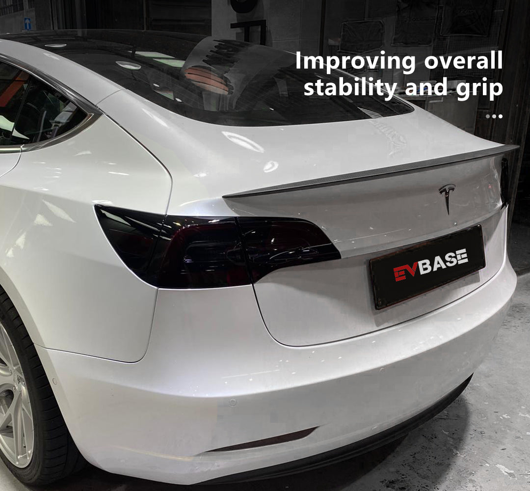 Carbon Fiber Rear Spoiler Wing For Tesla Model Y 3 Teslauaccessories