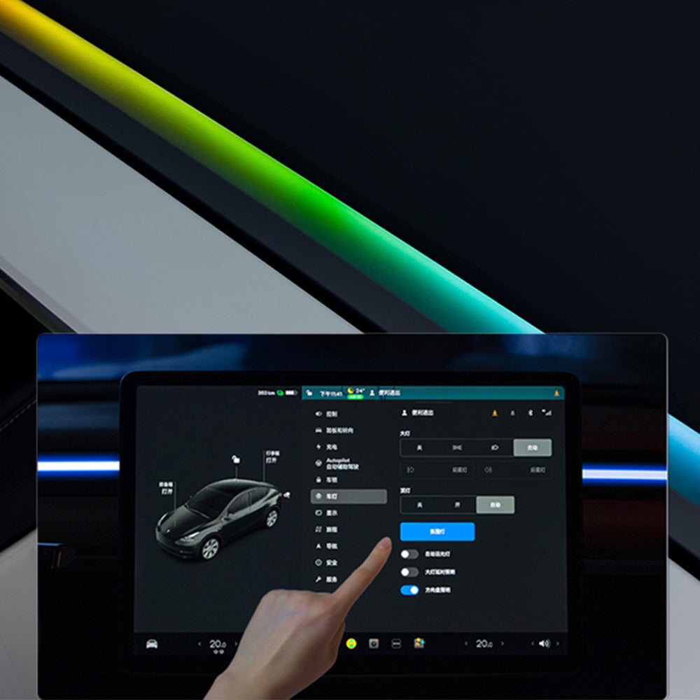 Dashboard Streamer Ambient Light For Telsa Model 3 Y Teslauaccessories