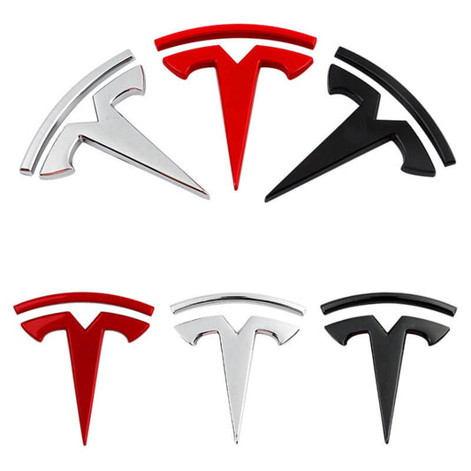 Front Rear Badge Decal Wrap Logo Covers Full Set (3Pcs) For Tesla Model 3/Y Teslauaccessories