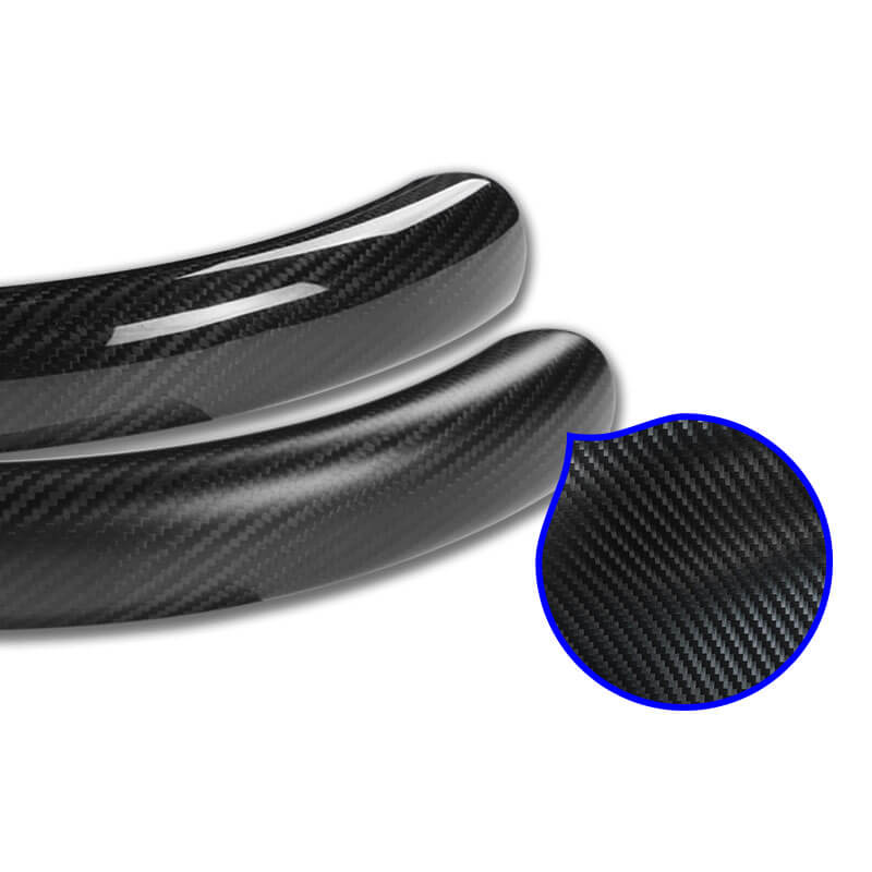 Gloss Real Carbon Fiber Steering Wheel Caps Cover for Tesla Model 3/Y Teslauaccessories