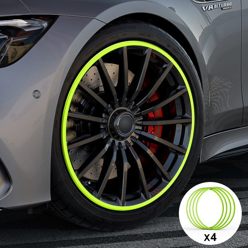 Green Aluminum Alloy Wheel Rim Protector- Fits All Cars (4pcs） Teslauaccessories