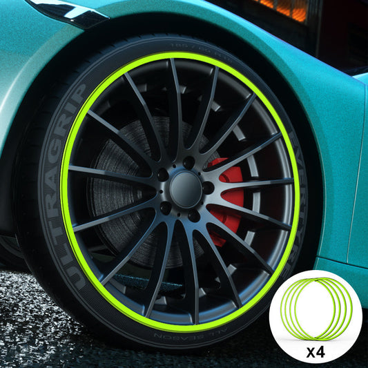 Green Aluminum Alloy Wheel Rim Protector- Fits All Cars (4pcs） Teslauaccessories