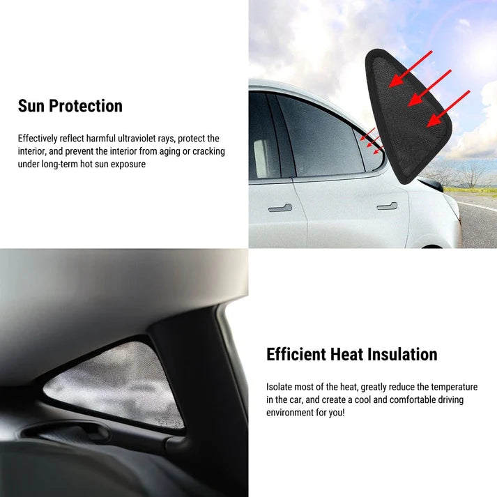 Side Window Triangle Window Sunshade for Tesla Model 3 2017-2023 Teslauaccessories