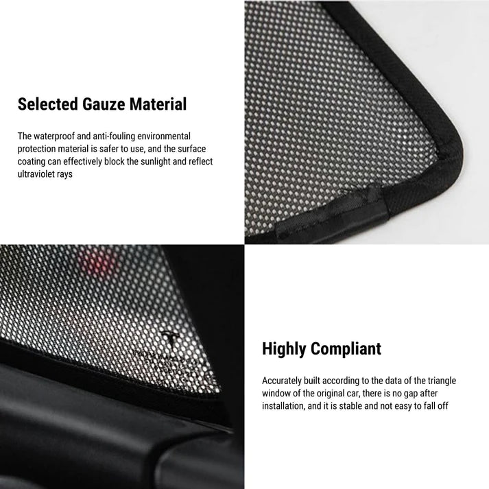 Side Window Triangle Window Sunshade for Tesla Model 3 2017-2023 Teslauaccessories